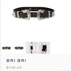 B-Low the Belt Bri Bri double buckle belt- Size S